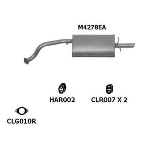 Rear Muffler Std Replacement M4278
