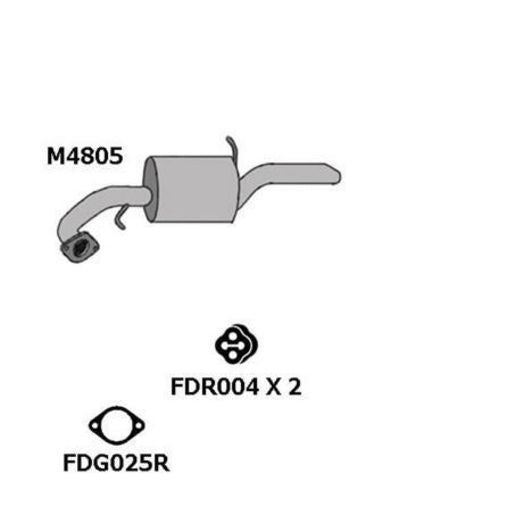 Redback Exhaust Muffler M4805
