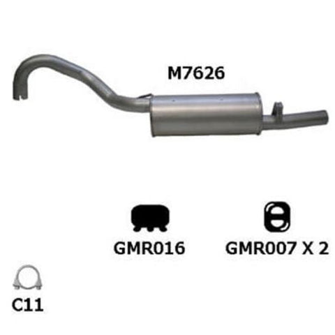 Redback Exhaust Muffler M7626