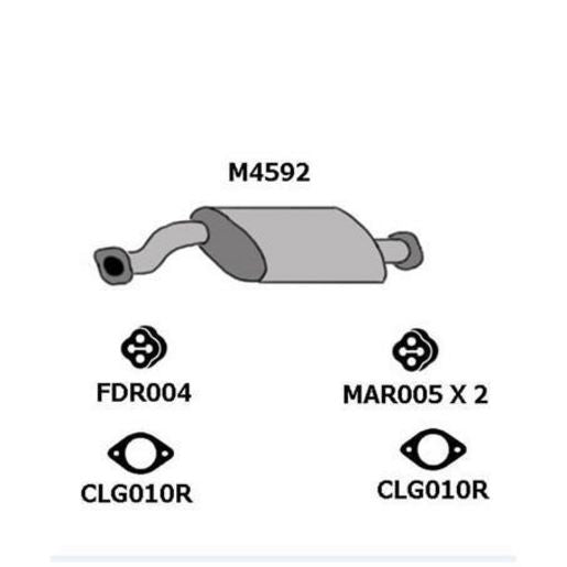 Redback Exhaust Muffler M4592