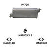 Redback Exhaust Muffler M9726