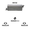 Redback Exhaust Muffler M9726
