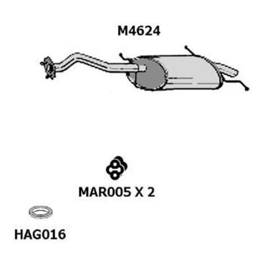 Motoline Exhaust Muffler M4624