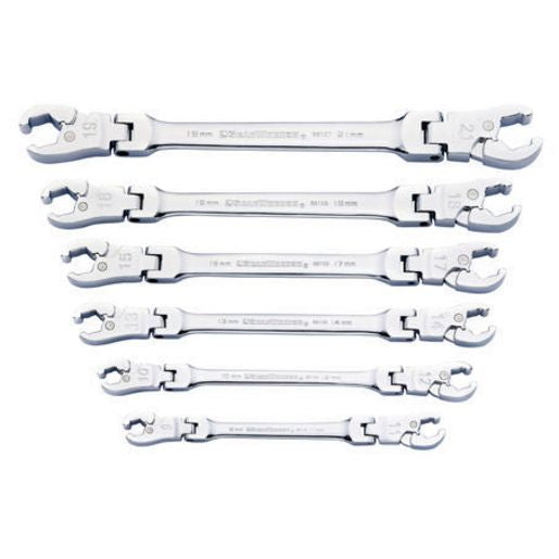 GearWrench Wrench Set Flex Flare Nut Ratcheting Tray MET
