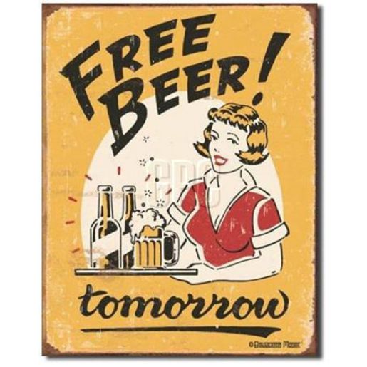 Naparts Moore - Free Beer Sign 1290