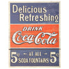 Naparts Metal Sign Delicious Coca Cola 1619