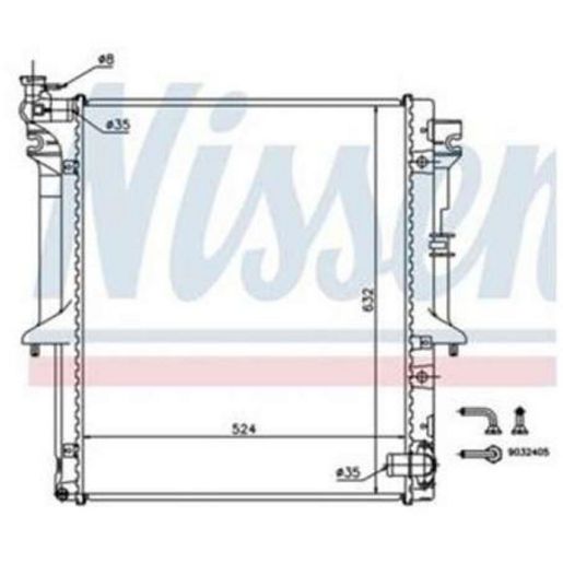 Nissens Engine Cooling Radiator 62896