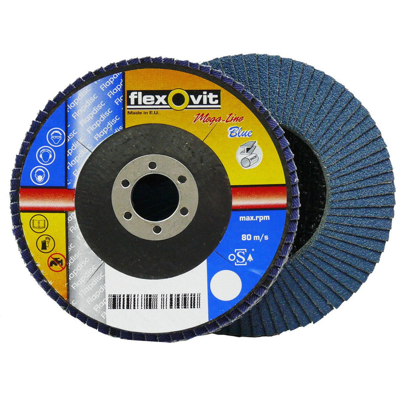 Flexovit Zirconia Flap Disc Mega Line Z80 127 x 22mm