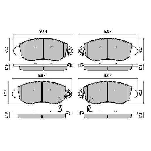 RDA GP Max Brake Pad Set Front RDB1436