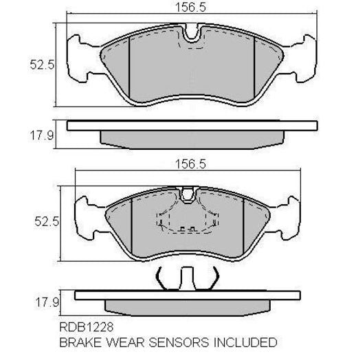 RDA GP Max Brake Pad Set Front RDB1228