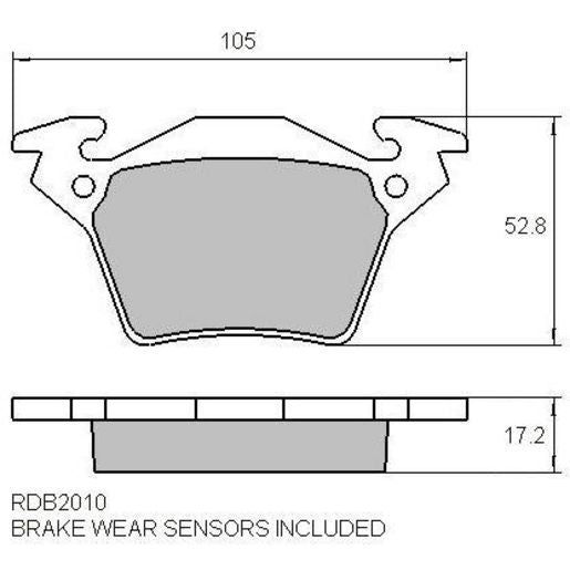 RDA GP Max Brake Pad Set Rear RDB2010