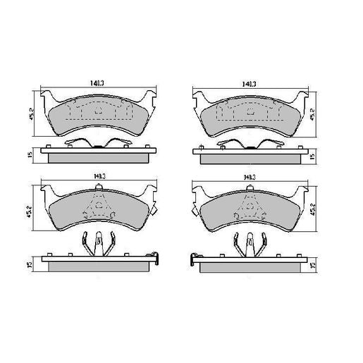 RDA Brakes Extreme Brake Pad Set Rear RDX7545ASM