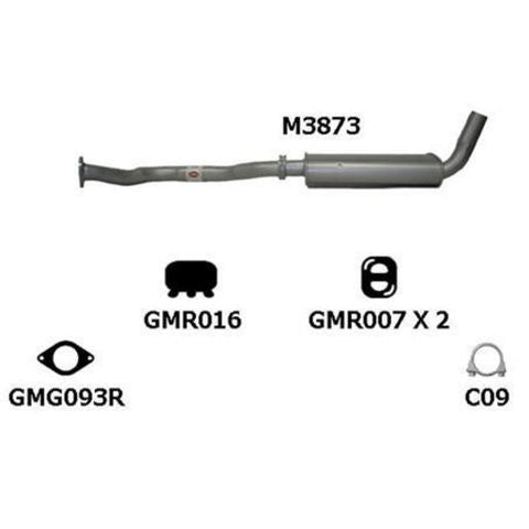 Motoline Exhaust Muffler M3873