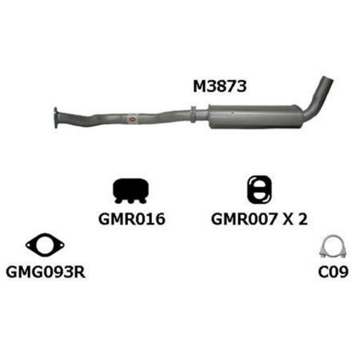 Motoline Exhaust Muffler M3873
