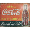 Naparts Metal Sign We Sell Coca Cola 1820
