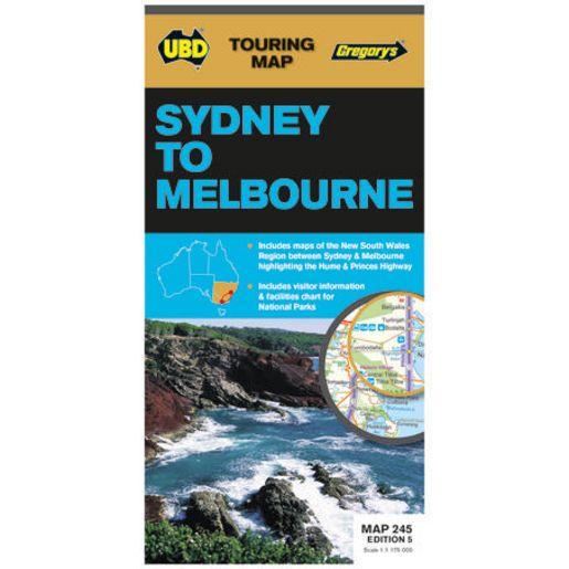 UBD Sydney To Melbourne 245 Map 5th Edition 9780730000000