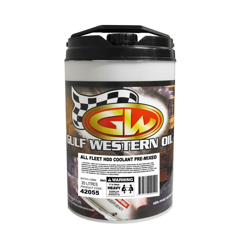Gulf Western All Fleet Heavy Duty 50% Premix Coolant 20L
