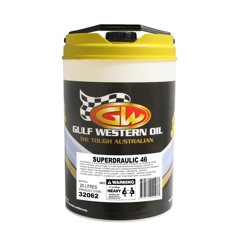 Gulf Western Superdraulic ISO 46 Hydraulic Fluid 20L 32062