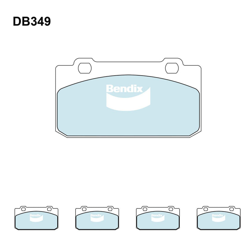 Bendix General CT Brake Pad Set Front DB349 GCT