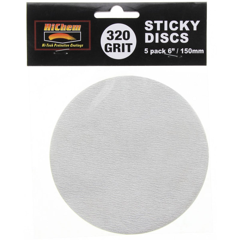 HiChem Sticky Discs 152Mm/6In 5Pk 320G DSDR320