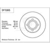 TRW Brake Rotor Pair 256mm Front DF1530S