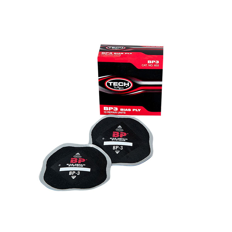 Tech Tire Repair Bp-3 Bias Ply 100X100mm 2Pl Box10 603