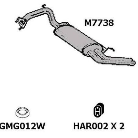 Motoline Exhaust Muffler M7738