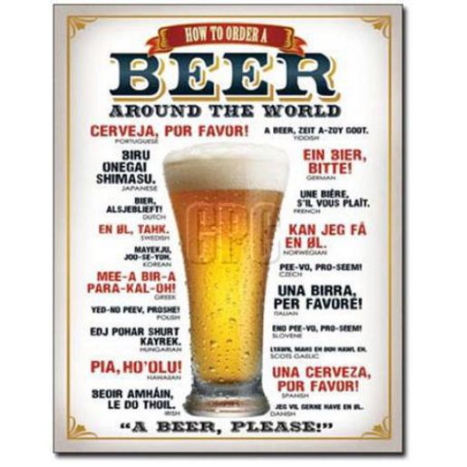 Naparts Garage Sign How To Order A Beer 1808