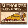 Indian Authorised Parts and Service Metal Sign (41x32cm)