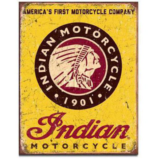 Indian Motorcycle Metal Sign (32x41cm) 1934