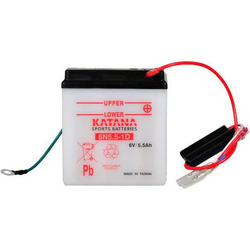 Katana 6V 5.5Ah Motorcycle Battery 6N55-1D 150015
