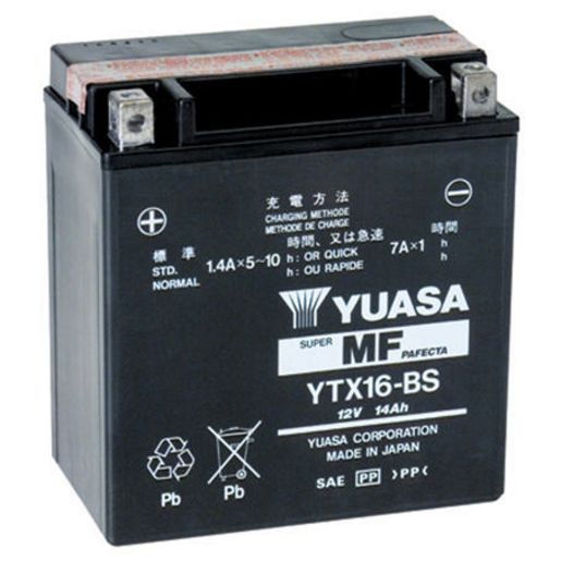 Yuasa Ytx16-Bs Batt/Mcycle YTX16-BS