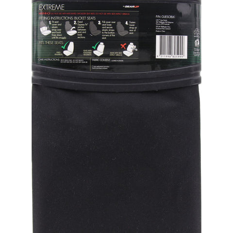 Gear Up Extreme Slip On Seat Cover Black Guesoblk