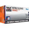 The Glove Company TGC Orange Hi-Vis Nitrile Gloves L 100