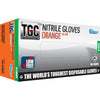 The Glove Company TGC Orange Hi-Vis Nitrile Gloves XL 100