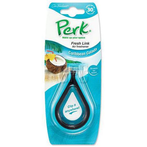 Perk Fresh Link Air Freshener Clip On Caribbean Colada