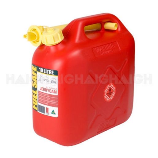 Fuel Safe Plastic Jerry Can Container 10L Red FC10R