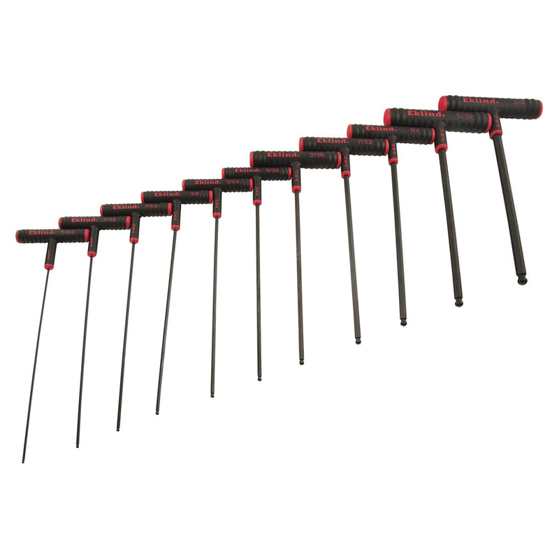 Eklind T Handle Ball Hex Key Set 11Pc Imperial EK60811
