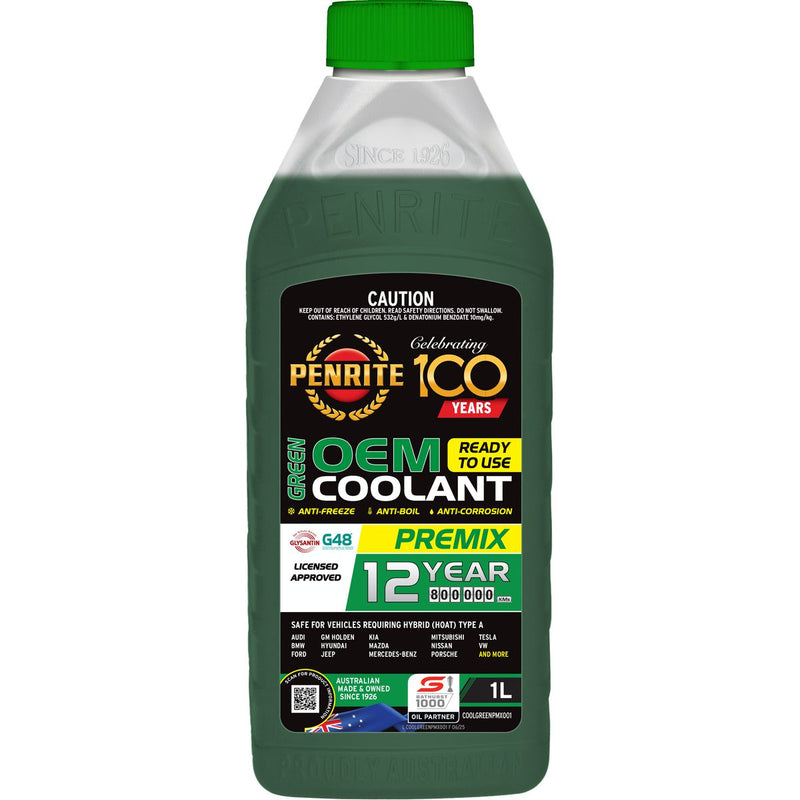 Penrite 7 Year 450,000km Green Coolant Premix 1L