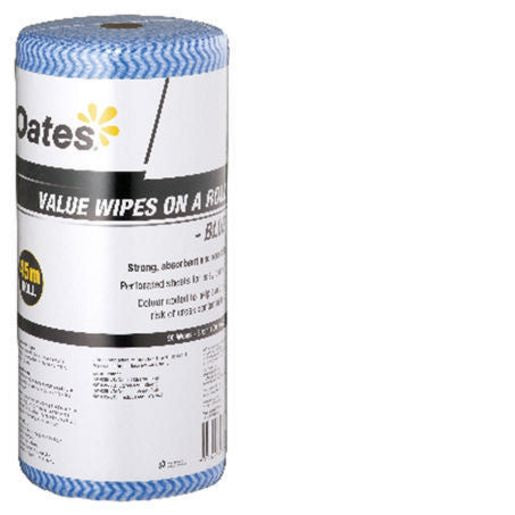Oates Value Wipes Blue Roll 45M 165403