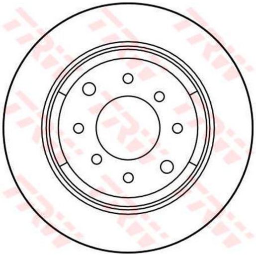 TRW Disc Brake Rotor 267Mm DF1701S