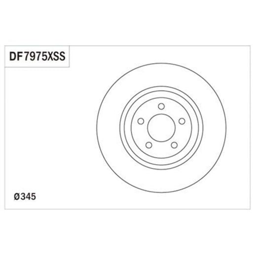 TRW Disc Brake Rotor 345Mm DF7975S