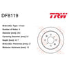 TRW Brake Rotor Pair 262mm Front DF8119S