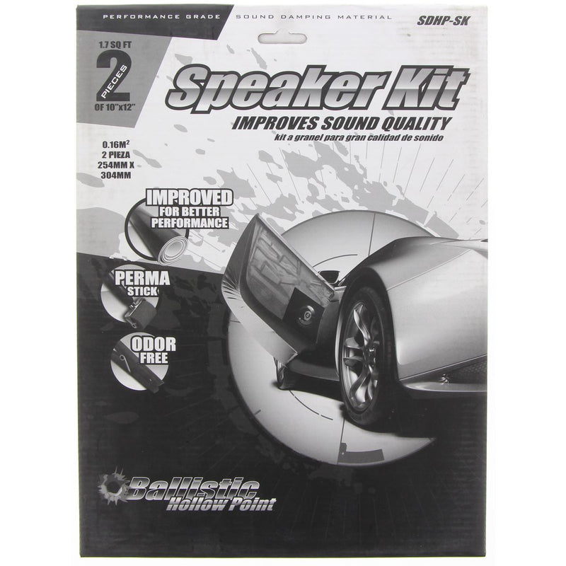 Ballistic Sound Deadener Speaker Kit 2 Panels Sdhpsk