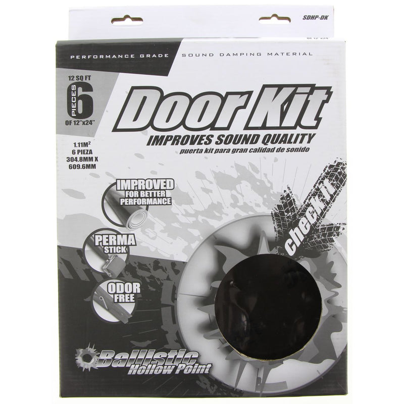 Ballistic Sound Deadener Door Kit 6 Panels Sdhpdk