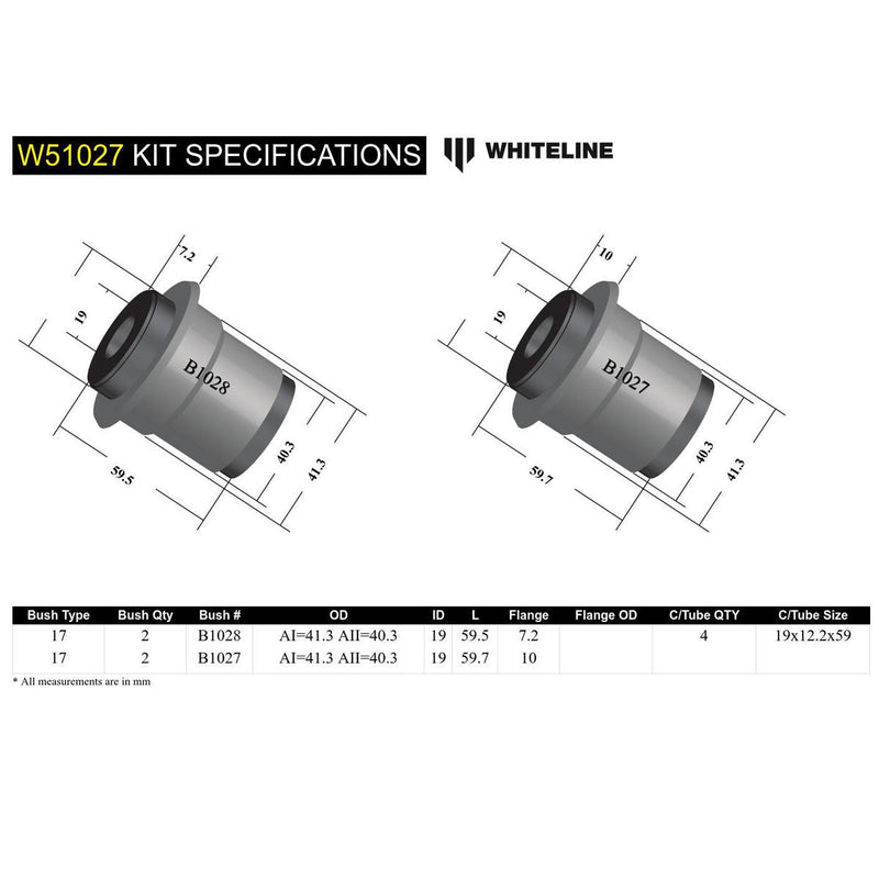 Whiteline W51027 Control Arm Lower Inner Bushing