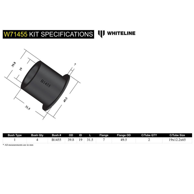 Whiteline W71455 Spring Eye Front Bushing