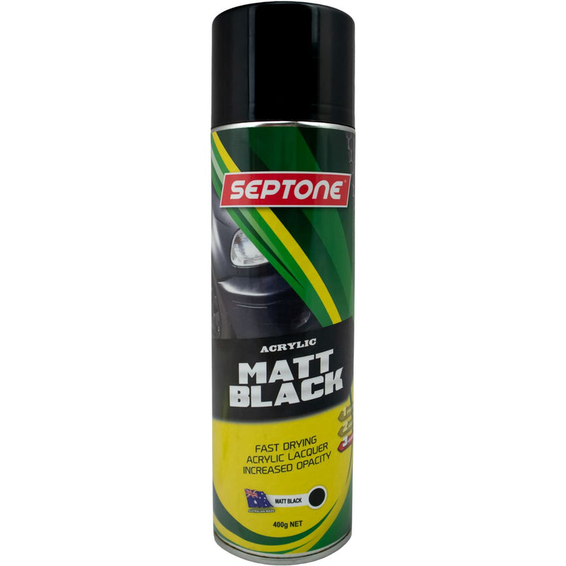 Septone Acrylic Top Coat - Matt Black 400G AAMB400