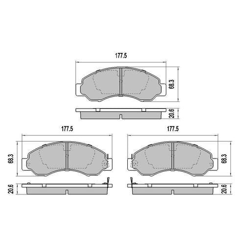 RDA Brakes Extreme Brake Pad Set Front RDX2205SM