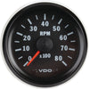VDO Tachometer Elec 0-8000 RPM 52mm Round 12V 333015031